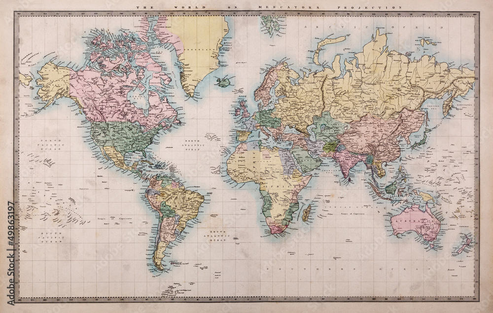 Mercator Projected Map