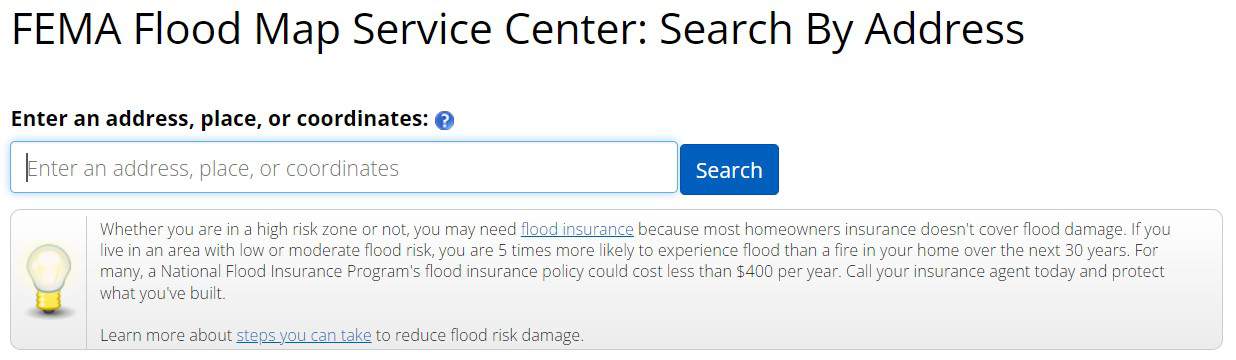 FEMA Flood Map Service